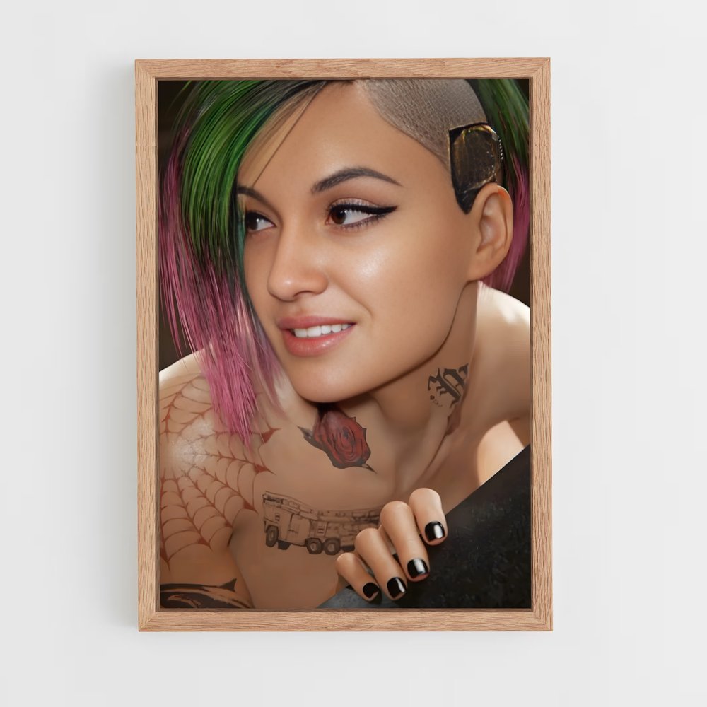 Poster Rebel Green – affiche Cyberpunk (vue 4)